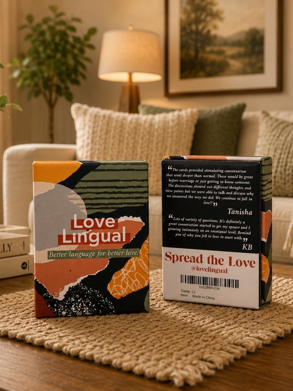 Love Lingual Card Game - Green, Orange, Black